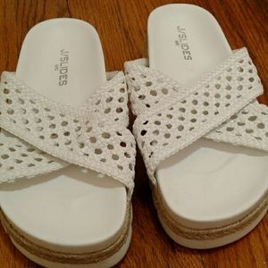 Lou white slide sandal